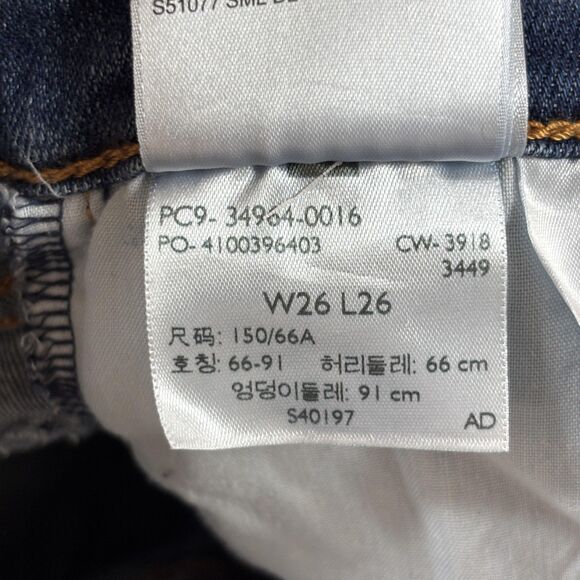 Levis Jeans Women's 26 Blue Wedgie Straight Button Fly High Rise Denim Pants - Picture 14 of 14